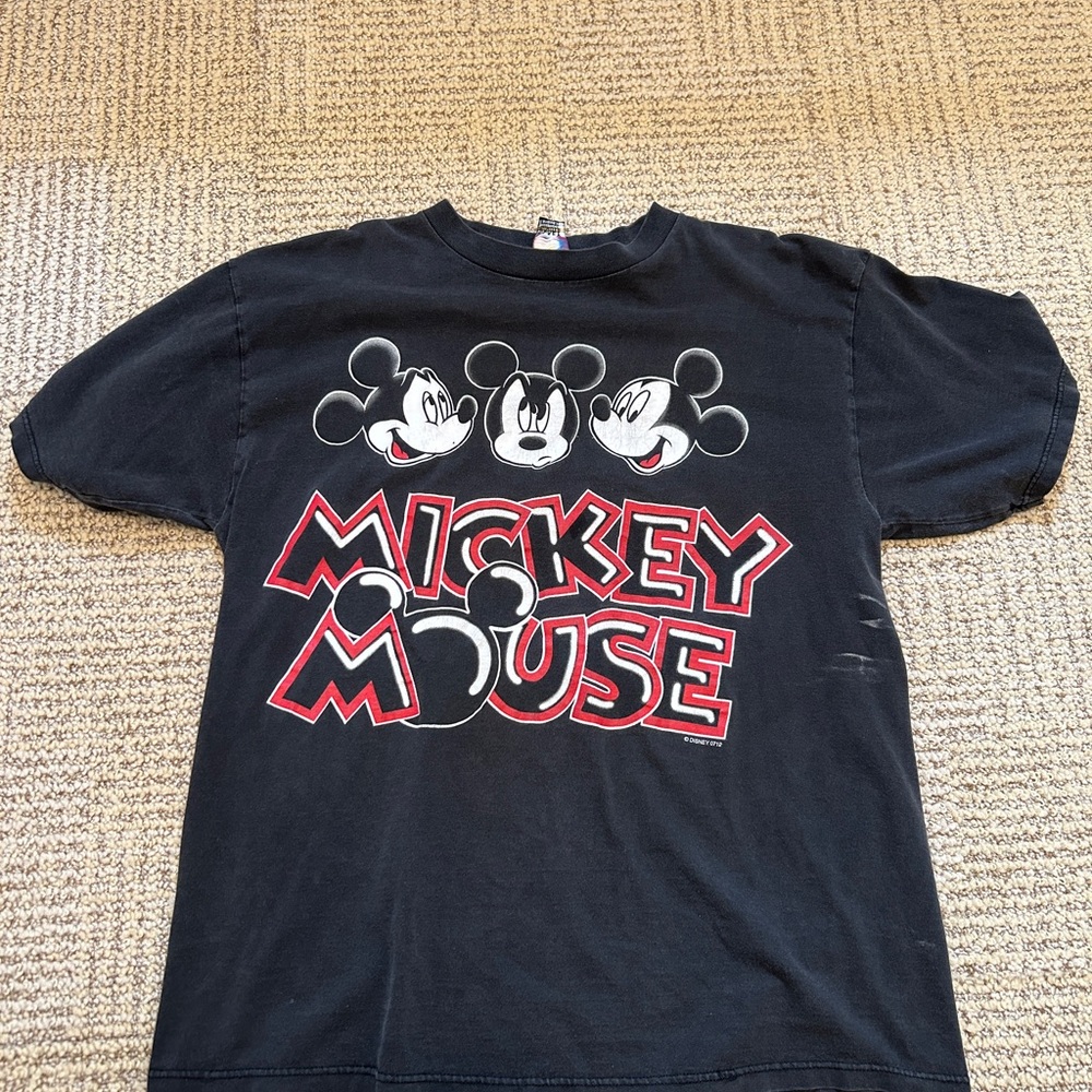 Disney Mickey Mouse Faded Black T-Shirt